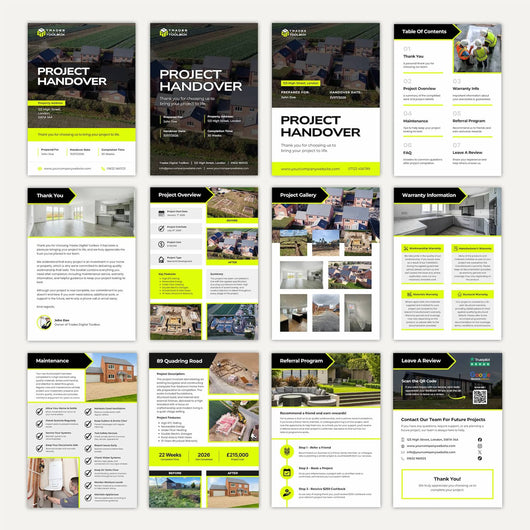 Builders Handover Pack