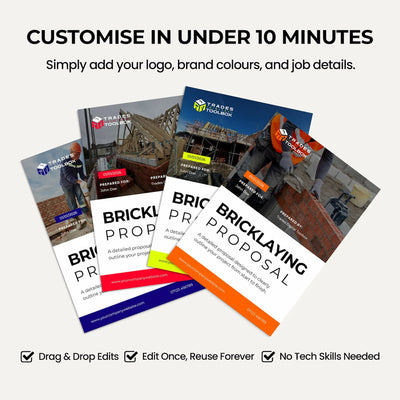 Bricklaying Proposal Template for presenting professional brickwork quotations and project proposals.