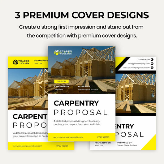 Carpentry Estimate Template for calculating labour, materials and carpentry project costs.