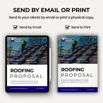 Commercial Roofing Proposal Template for roofing contractors bidding on commercial projects.
