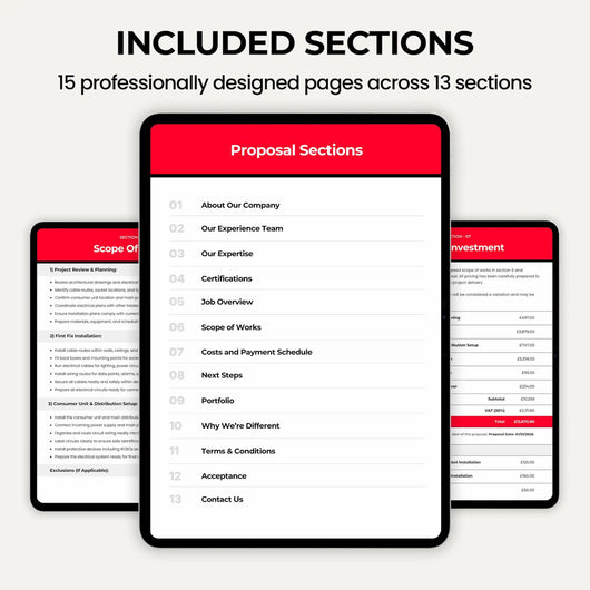 Electrician Estimate Template for creating accurate electrical installation and repair estimates.