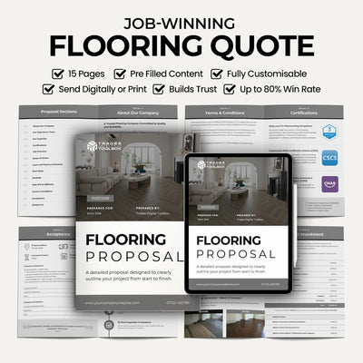 Flooring Quote Template for flooring contractors and flooring companies to create professional estimates, bids and proposals.