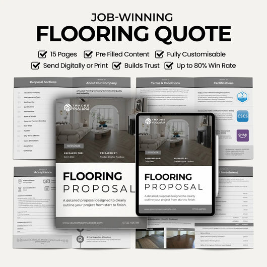 Flooring Quote Template for flooring contractors and flooring companies to create professional estimates, bids and proposals.