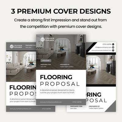 Professional Flooring Quote Template example showing pricing, scope of work and project details.