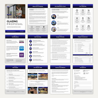 Glazing Estimate Template for calculating labour, materials and window installation costs.