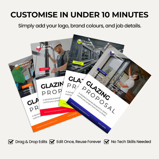 Glazing Quote Template for preparing professional window installation estimates and proposals.