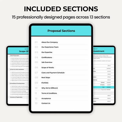 HVAC Cost Estimate Template for tracking labour, equipment and project costs.