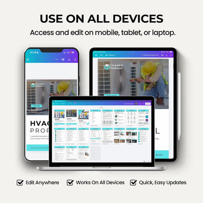HVAC Quote Template editable in Canva for HVAC businesses and contractors.