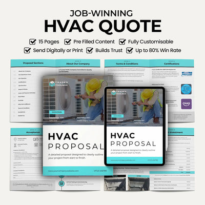 HVAC Quote Template for HVAC contractors and heating and cooling companies to create professional estimates, bids and proposals.
