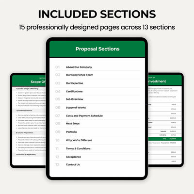 Landscaping Estimate Template for creating accurate landscaping project and garden renovation estimates.