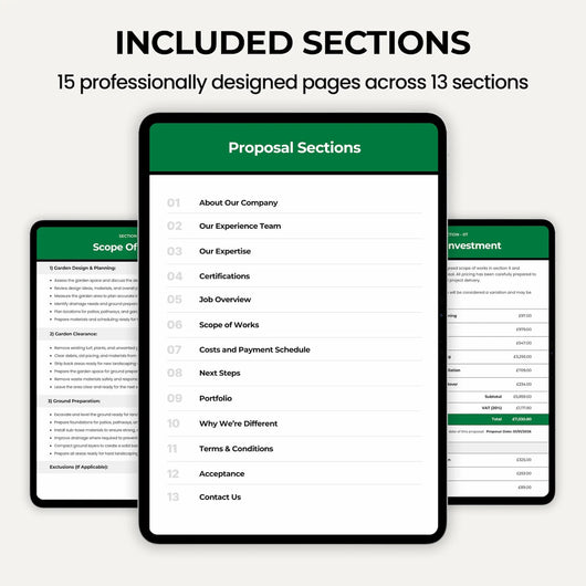 Landscaping Estimate Template for creating accurate landscaping project and garden renovation estimates.