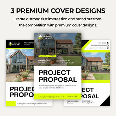 Premium construction proposal that helps construction companies win more work.
