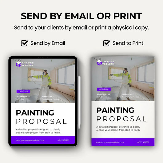 Painting Bid Template designed for painting contractors submitting professional project bids.