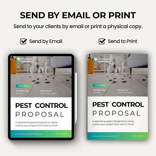 Pest Control Bid Template designed for pest control contractors submitting professional project bids.