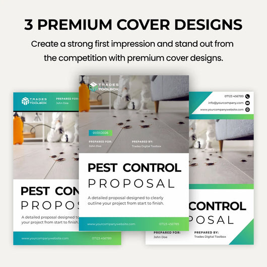 Pest Control Cost Estimate Template for tracking labour, materials and treatment service costs.