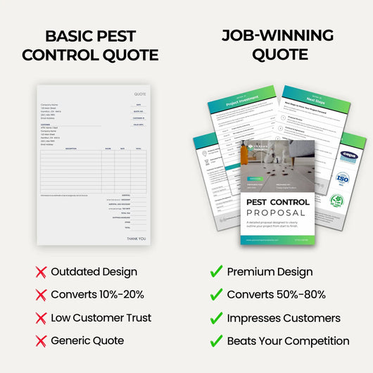 Pest Control Estimate Template for creating accurate pest treatment and extermination service estimates.