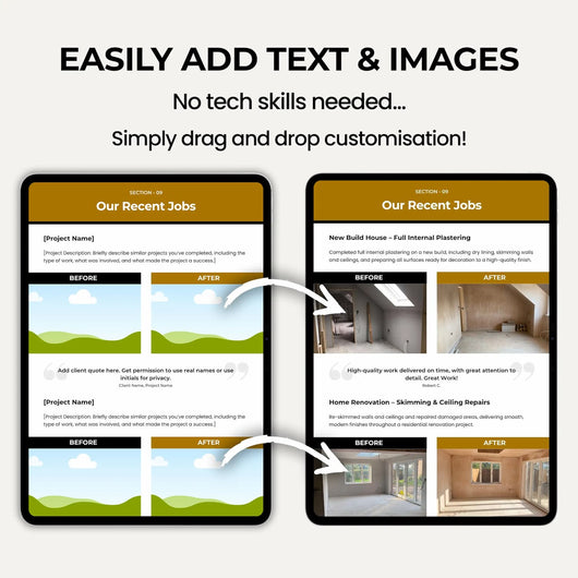 Plastering Bid Template designed for plastering contractors submitting professional project bids.
