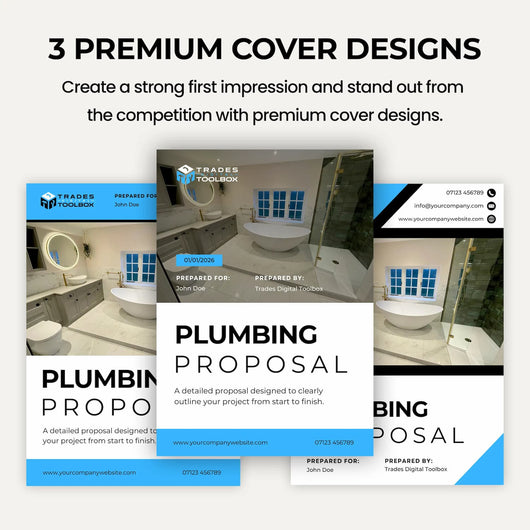 Plumbing Contractor Quote Template for creating professional customer quotations and estimates.