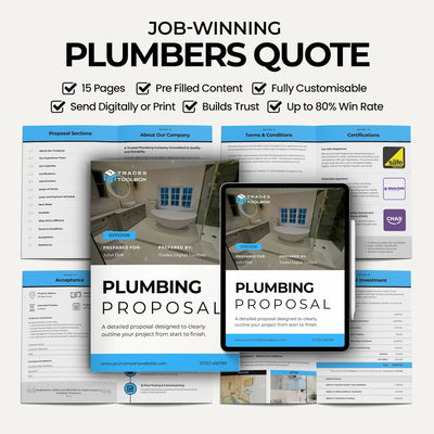 Plumbing Quote Template for plumbers and plumbing contractors to create professional estimates, bids and proposals.