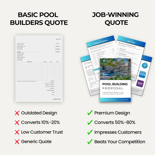 Pool Proposal Template for presenting professional swimming pool quotations and project proposals.