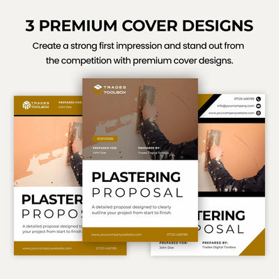 Professional Plastering Estimate Template for creating detailed plastering quotes, bids and proposals.