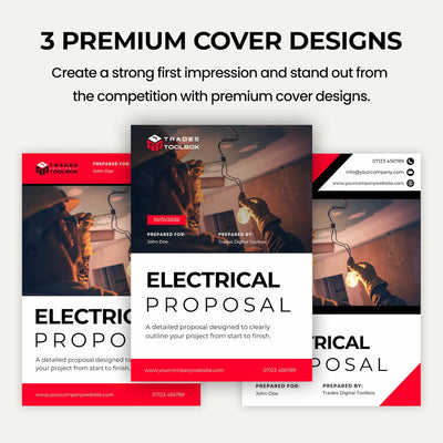 Residential Electrical Estimate Template for electricians quoting home electrical projects and repairs.