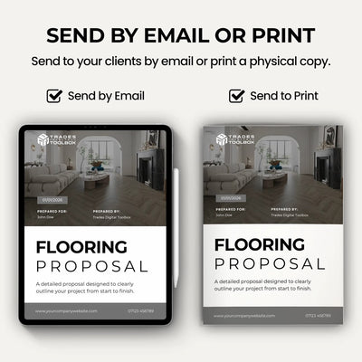 Residential Flooring Estimate Template for flooring contractors quoting home flooring projects.