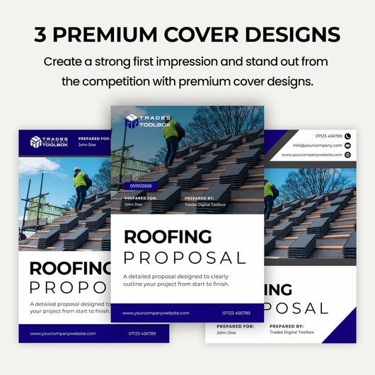 Roof Replacement Estimate Template for calculating roofing materials, labour and project costs.