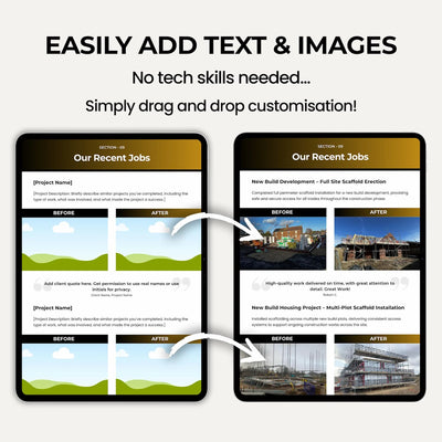 Scaffolding Proposal Template for presenting professional scaffolding quotations and project proposals.