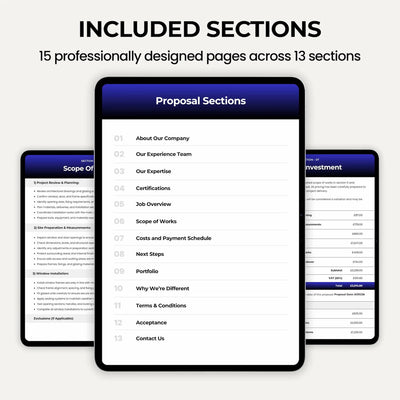 Window Fitter Business Quote Template designed for glazing companies and independent window installers.
