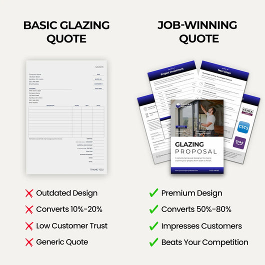 Professional Window Quote Template example showing pricing, scope of work and project details.
