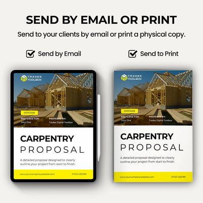 Woodworking Quote Template for preparing professional carpentry estimates and proposals.